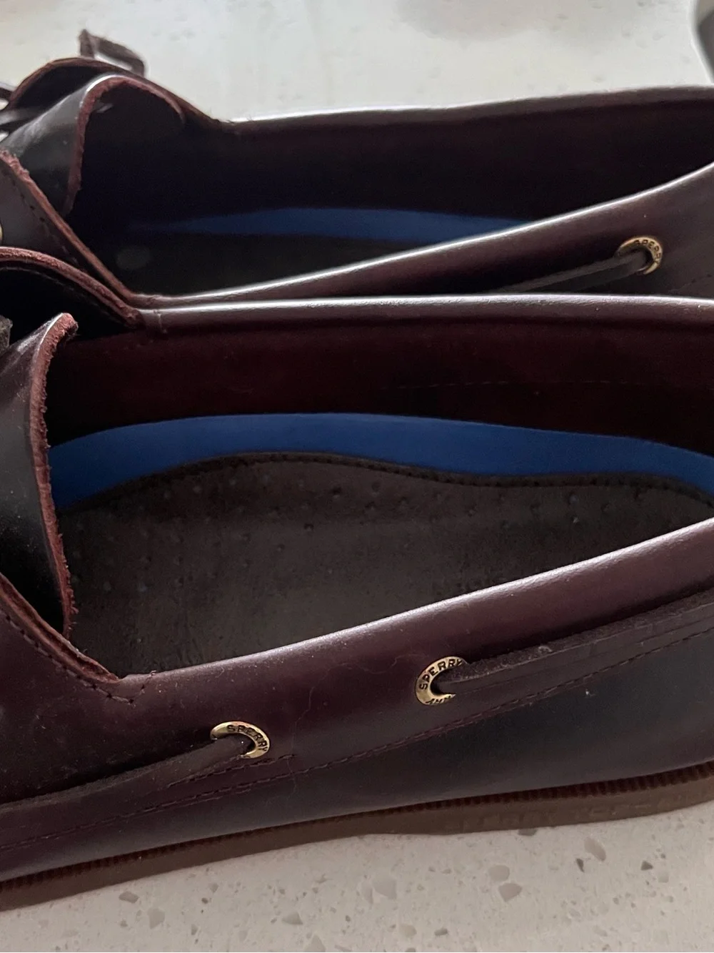 Men’s Sperry Authentic Original boat shoes in Amaretto brown color. Size 12
